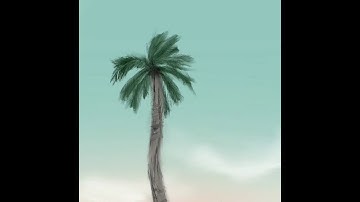 Palm tree speed paint video in procreate using an iPad Pro 12.9 inch with Apple Pencil