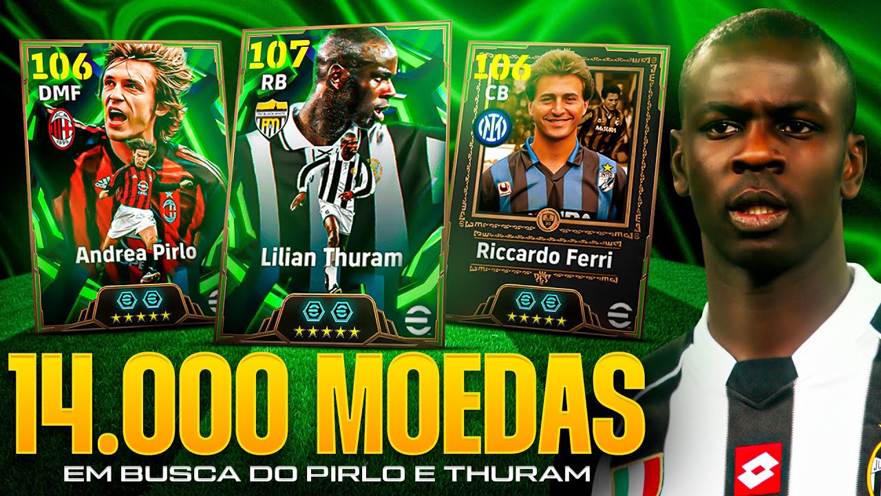 14 MIL MOEDAS EM BUSCA DO THURAM E PIRLO NO Efootball Mobile
