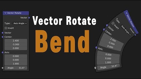 Bend with Vector Rotate (Geometry Nodes, Blender)
