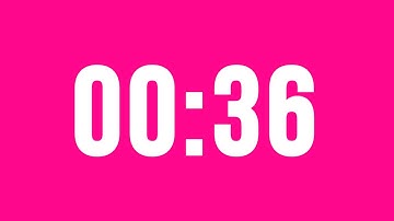 36 Second Countdown Timer No Music With Alarm Clock At The End