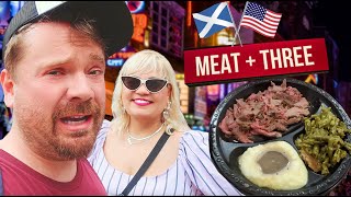 Scottish Guy Tries American MEAT AND THREE for the first time