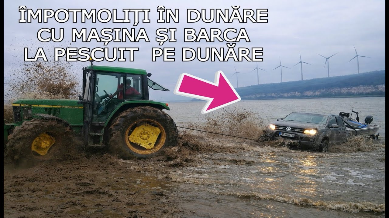 PERIPEȚII La Pescuit ÎMPOTMOLIȚI ÎN DUNĂRE CU MAȘINA ȘI BARCA La Vărsarea Oltului in Dunare 2026