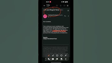 Accenture LOI And Regret Note | #ShrutiSAgarwal