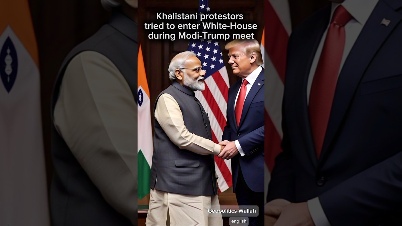 Khalistani protestors cracked-down by U. S. Police in Washington during Modi-Trump meet! 