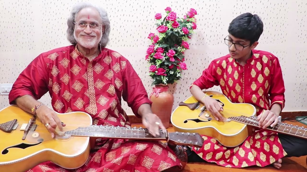 Rag Miyan Malhar Drut Gat on Mohan Veena by PtVishwa Mohan Bhatt and his Grandson Atharva Bhatt