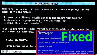 Windows Error: Windows Failed to Start A Recent Hardware or Software Change Might Be the Cause💻Fixed