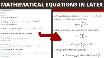 Mathematical Equations in LaTeX - For Beginners