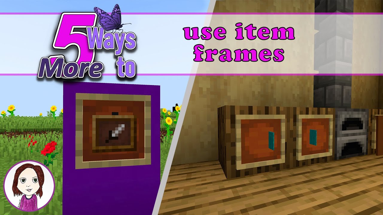 5 MORE ways to use item frames | Minecraft building tips and tricks
