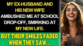 My Ex-Hubby and His New Wife Boldly Ambushed Me at School Drop-Off, laughing at My New Life.....