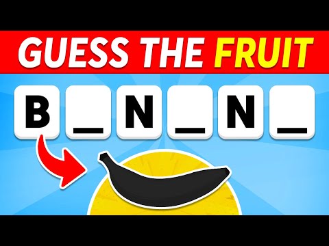 Guess the Fruit & Vegetable Without Vowels ✅🍓| Easy, Medium, Hard, Impossible