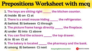 Prepositions practice for all board and competitive exams | Prepositions worksheet | #englishspoken