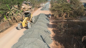 100% Finished Processing Motor Grader Operating Technique, Gravel Spreading Foundation Construction