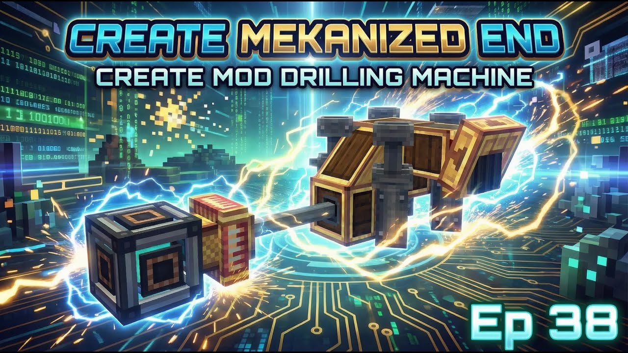 Digging Machine Minecraft Mod Create Mod Drilling Machine in Minecraft Create Mekanized End - Ep 38 ...