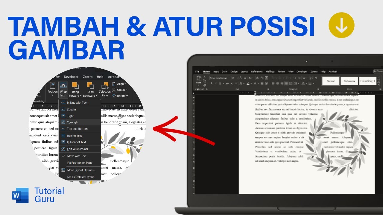 Tutorial Cara Menambahkan dan Mengatur Posisi Gambar di Microsoft Word ...