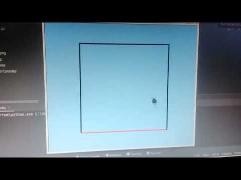 прыгающий мячик с физикой на Python