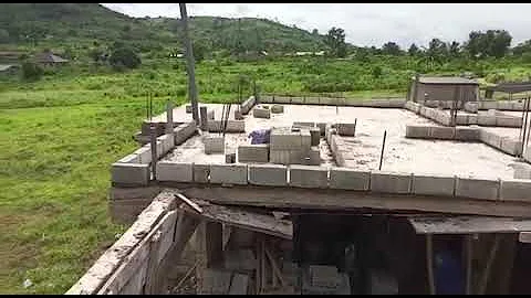 Building In Ghana: Block laying, 2nd floor Pt 5