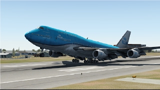 Landing X-PLANE 11 (Tribute) | TNCM Landing in KLM livery (747) | - A Gobarn Production