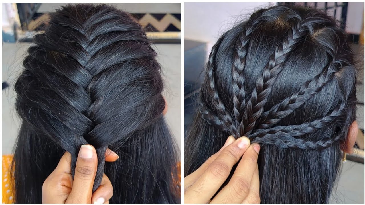 Top 2 Beautiful Hairstyle Tutorial_ Very Easy Unique Hairstyle_ Simple Amazing Hairstyle #hairstyles