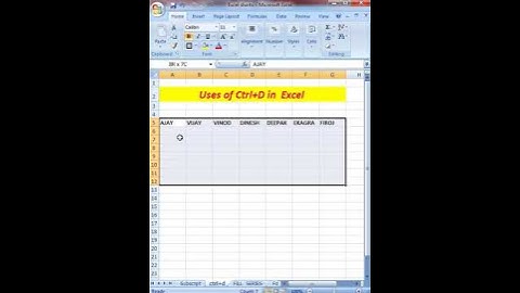 05 uses of ctrl + d #shorts #ytshorts #excel