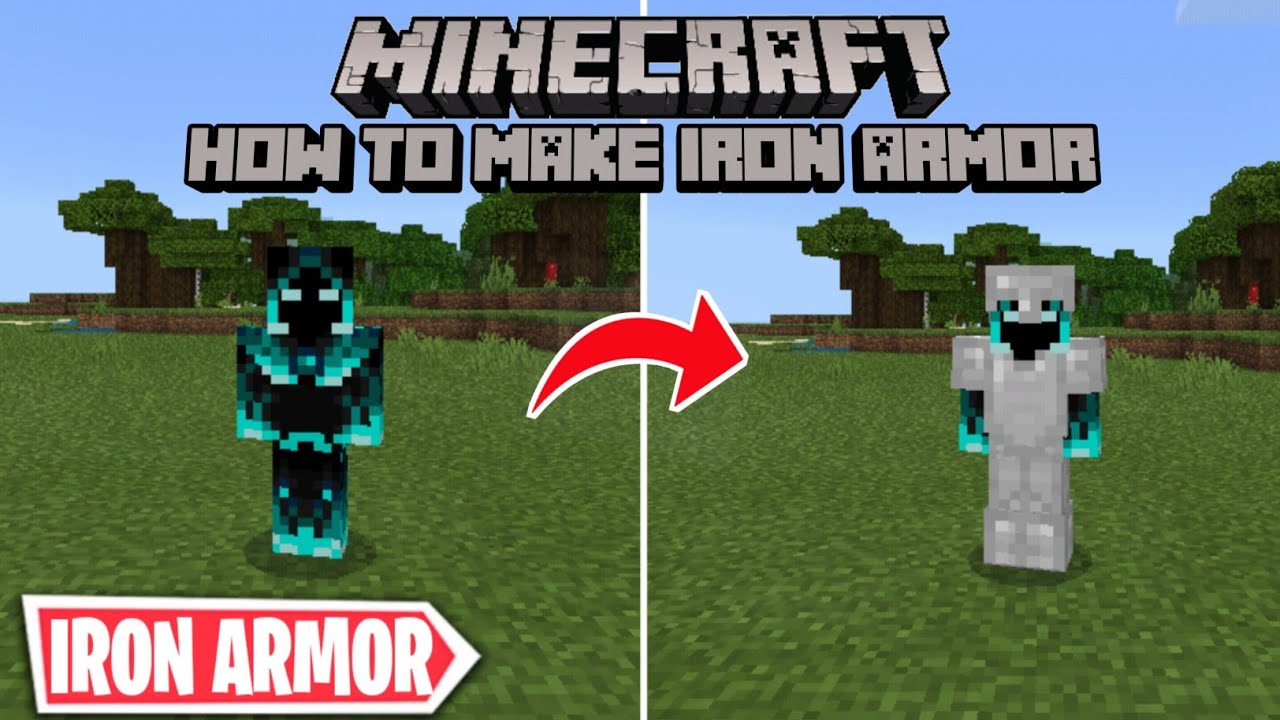 HOW TO MAKE A FULL IRON ARMOR IN MINECRAFT - YouTube