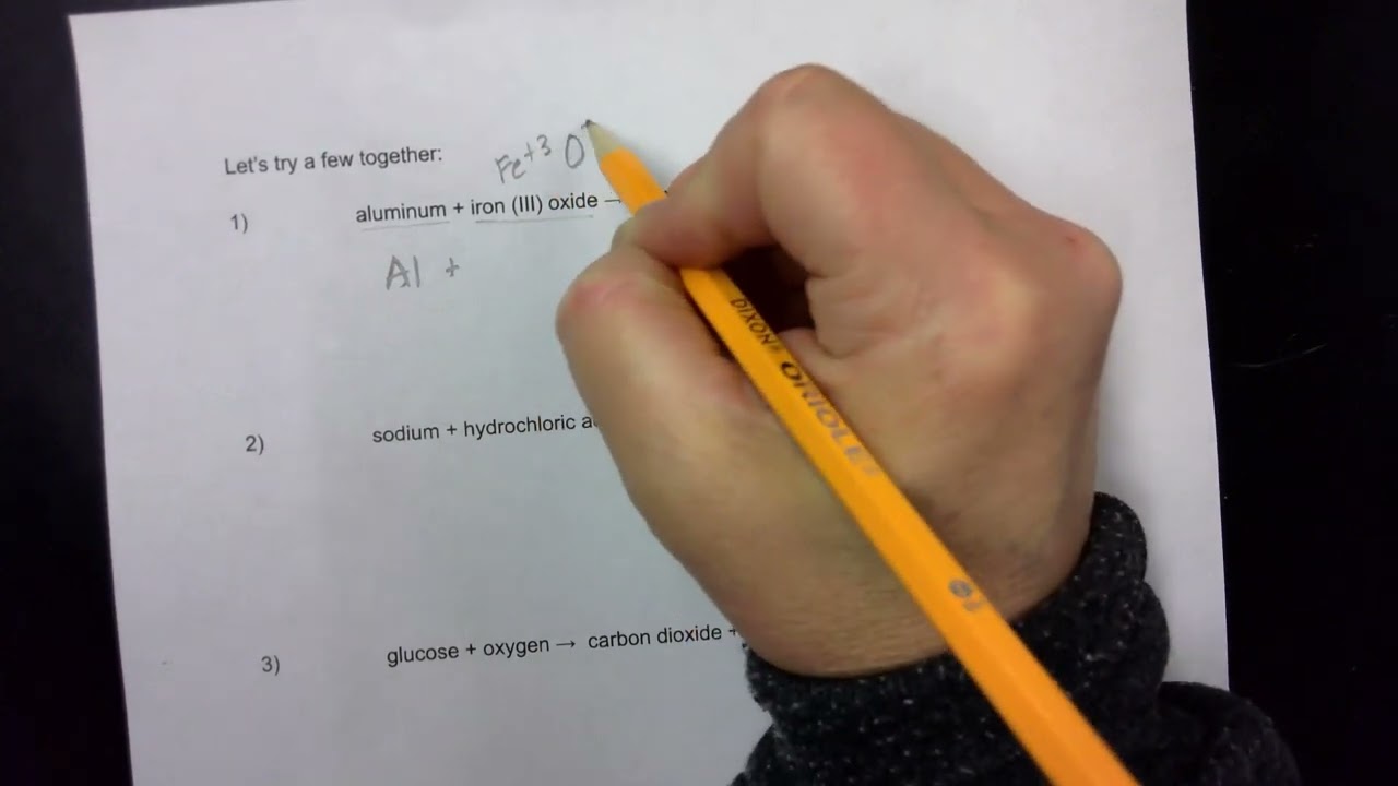 Writing Chemical Equations from Word Equations