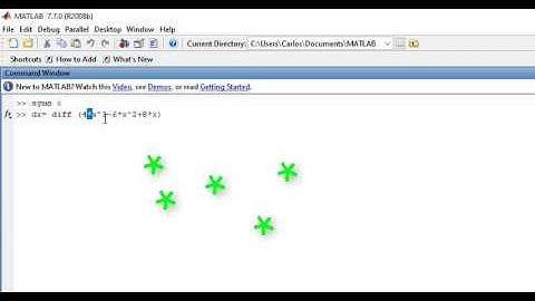 Tutorial de cómo derivar en Matlab