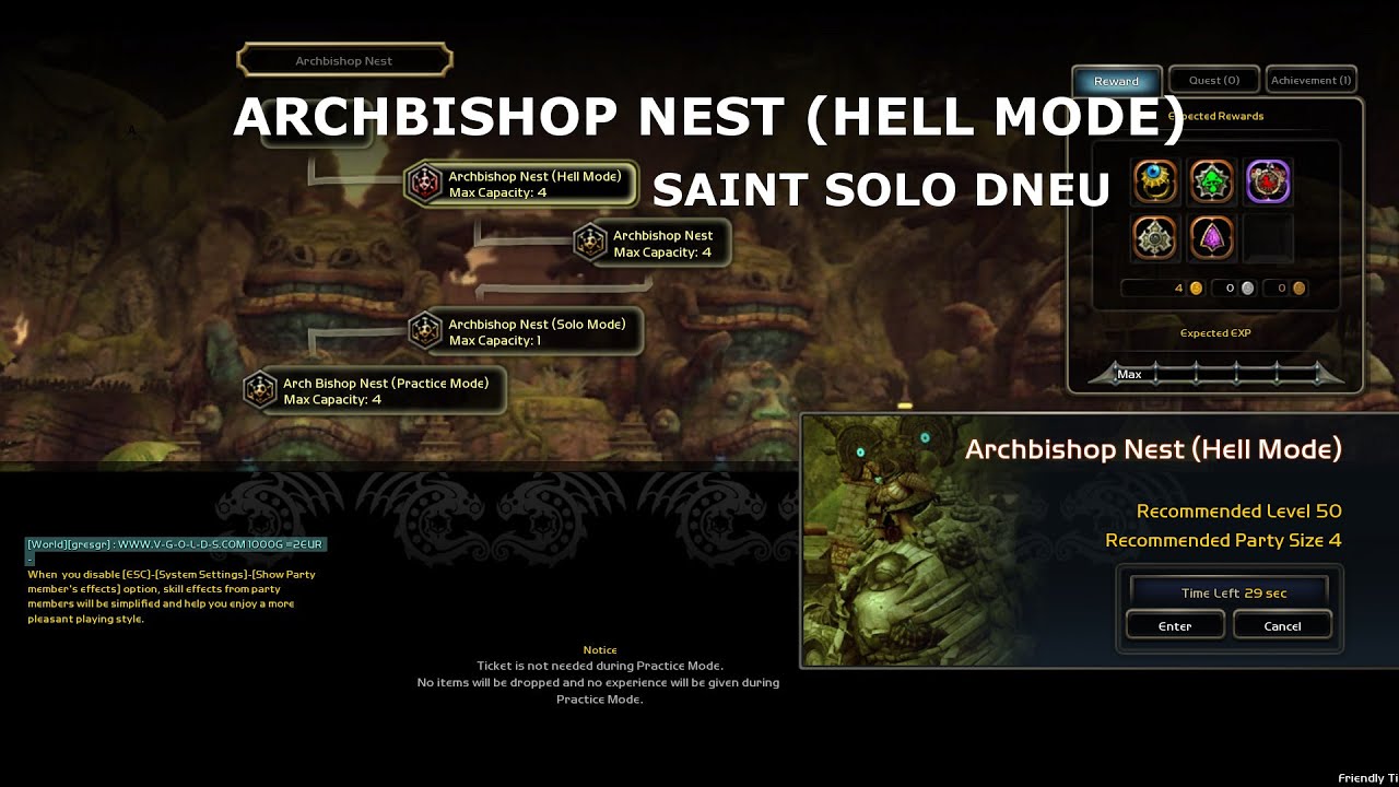 Dragon Nest EU - lvl 60 Saint / Archbishop Solo Hell Mode