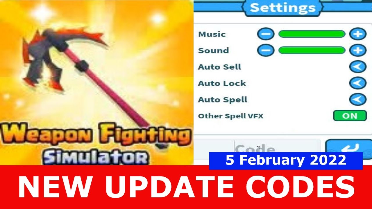  ALL CODES WORK UPDATE 2 1 SWORD MOUNTS Weapon Fighting Simulator ROBLOX February 5 2022 