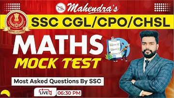Mock Test | SSC CGL 2021-22 | SSC 2022 | Maths | By Pragyesh Mahendras