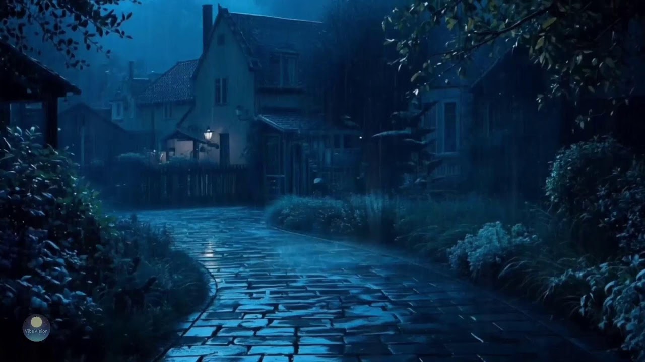 Relaxing rain Sounds & Soft Lofi in a Quiet Night Garden