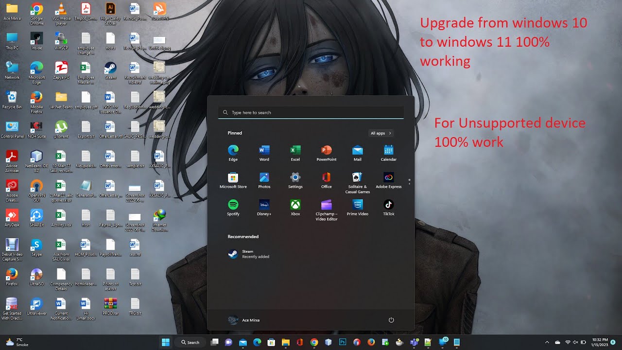 100% Work || Upgrade Windows 10 to Windows 11 for Unsupported Device ...