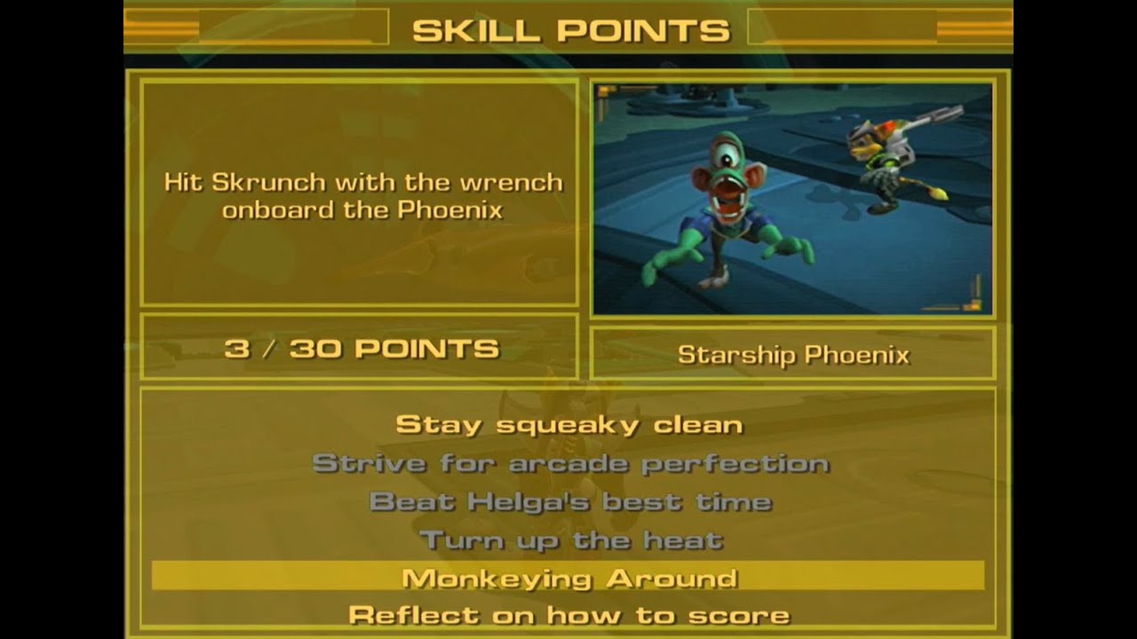 Ratchet and Clank 3 Up Your Arsenal Skill Point Starship Phoenix