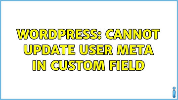 Wordpress: Cannot Update user meta in custom field