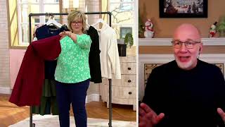 Denim & Co. Comfort Zone Dream Fleece Hooded V-Neck Top w/ Pockets on QVC
