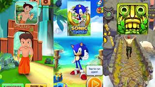 Chota bheem 🆚Sonicdash🆚 Temple run 2 | Most viewed game play ⏯️ Endless games viral video 📸|#gaming  screenshot 4