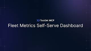 Build an Fleet Metrics Self-Serve Dashboard with ToolJet MCP!