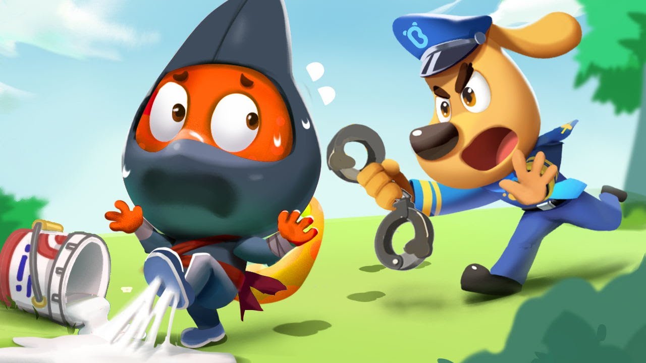 Memainkan Trik di Taman Bermain | Tips Keamanan | Kepala Polisi Labrador | BabyBus Bahasa Indonesia