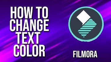 How To Change Text Color Filmora Tutorial