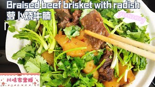 萝卜和 牛肉香醇 Braised beef brisket with radish萝卜烧牛腩 蘿蔔燒牛腩 萝卜牛腩煲 软烂入味香气四溢 川菜家常版