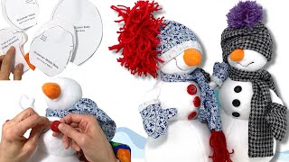 DIY SNOWMAN PLUSHIE BEGINNER TUTORIAL