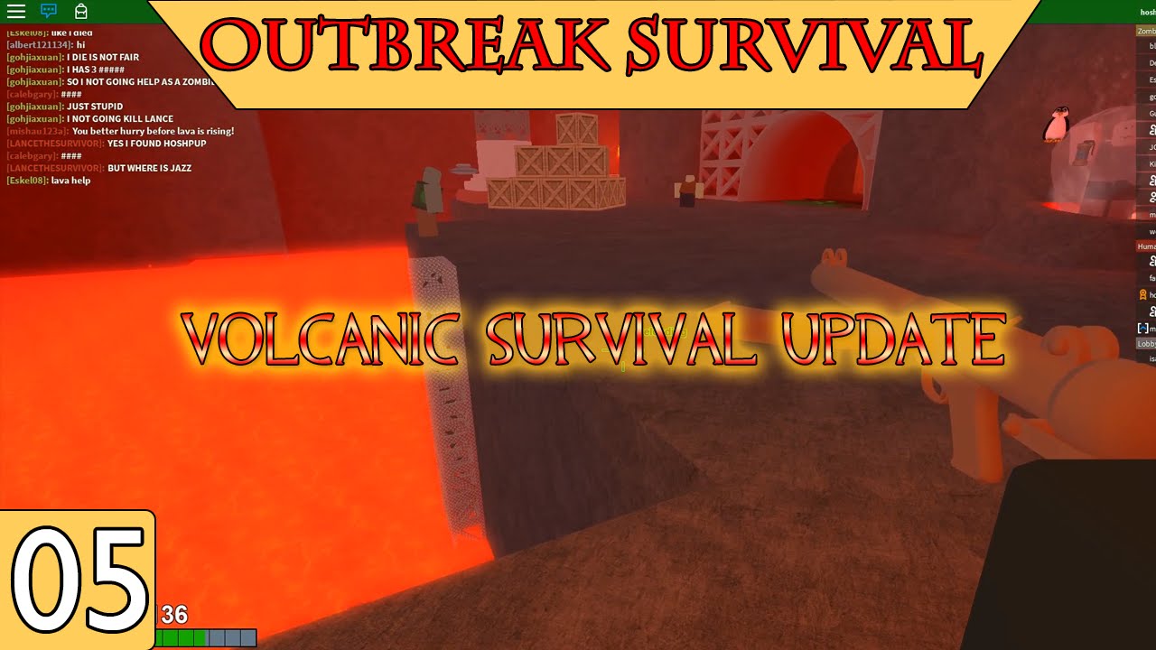 Outbreak Survival Gameplay - Volcanic Survival update! #5 [Roblox]