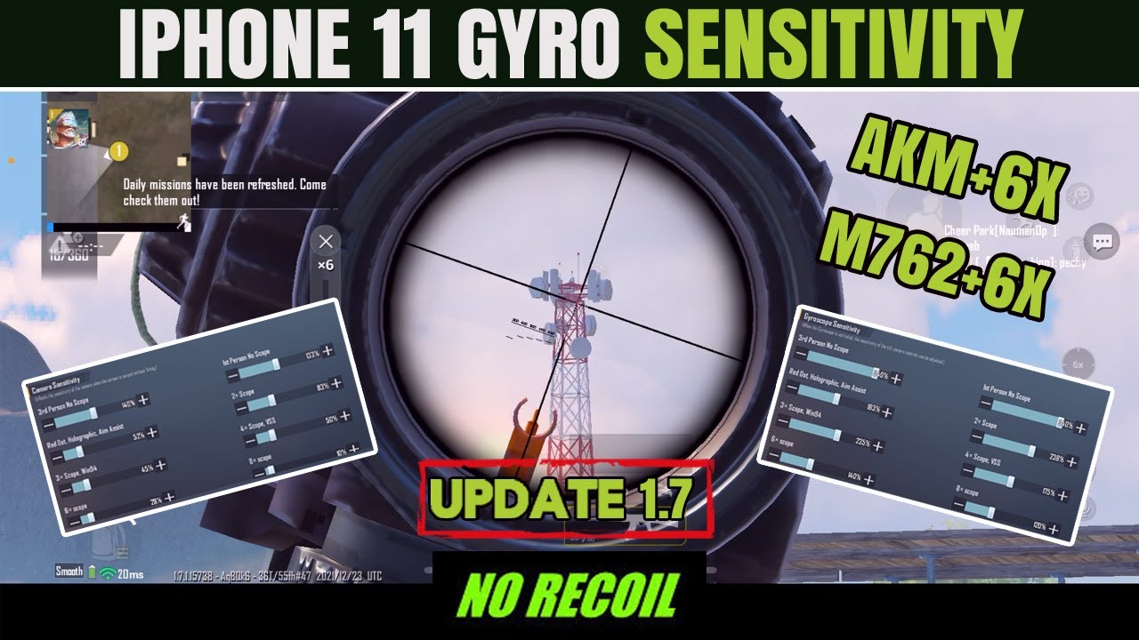 iPhone 11 Gyro Sensitivity | No Recoil | PUBG Mobile
