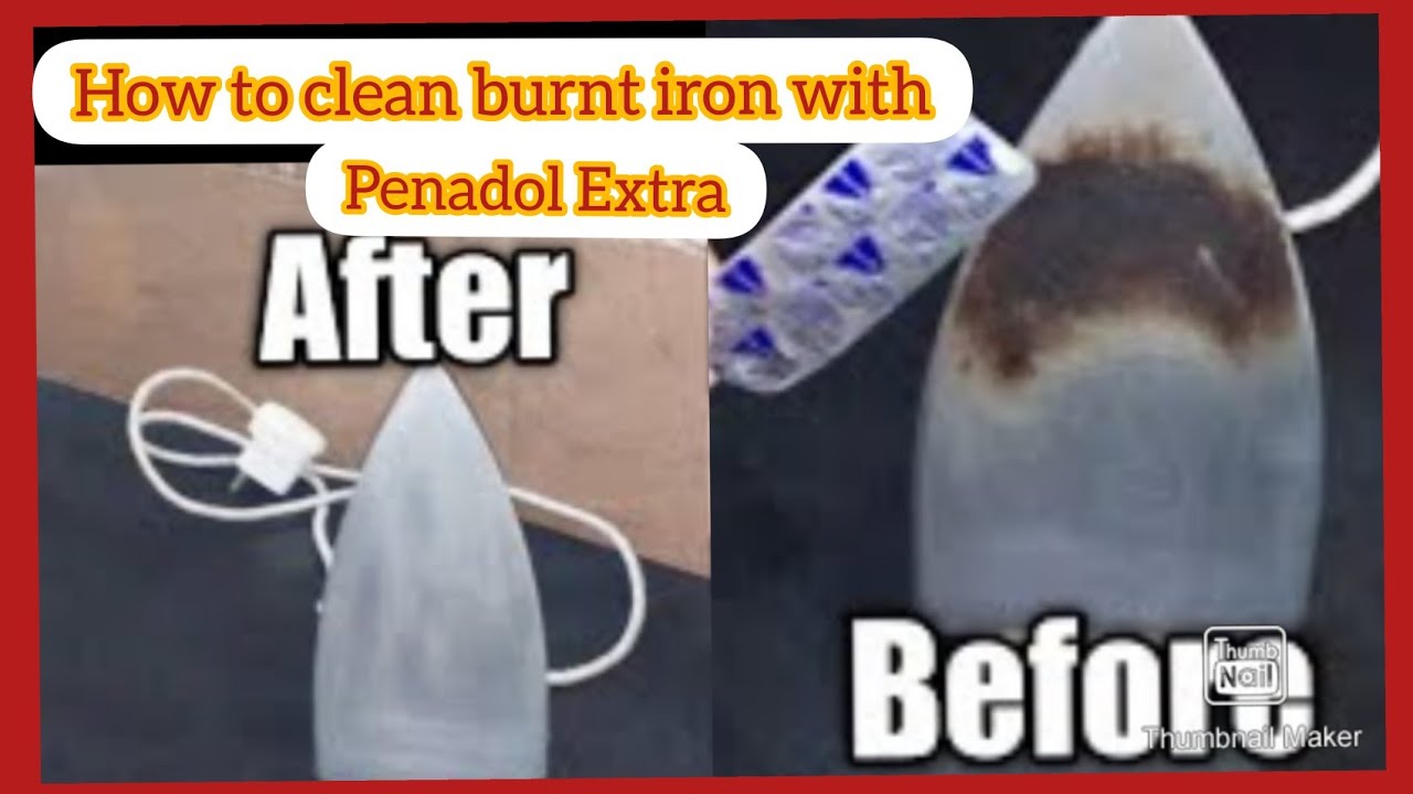 How to clean iron plate when burnt with Penadol Extra tablet in Urdu