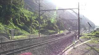 中央線　朝日を浴びて輝く　115系山スカ　20140712