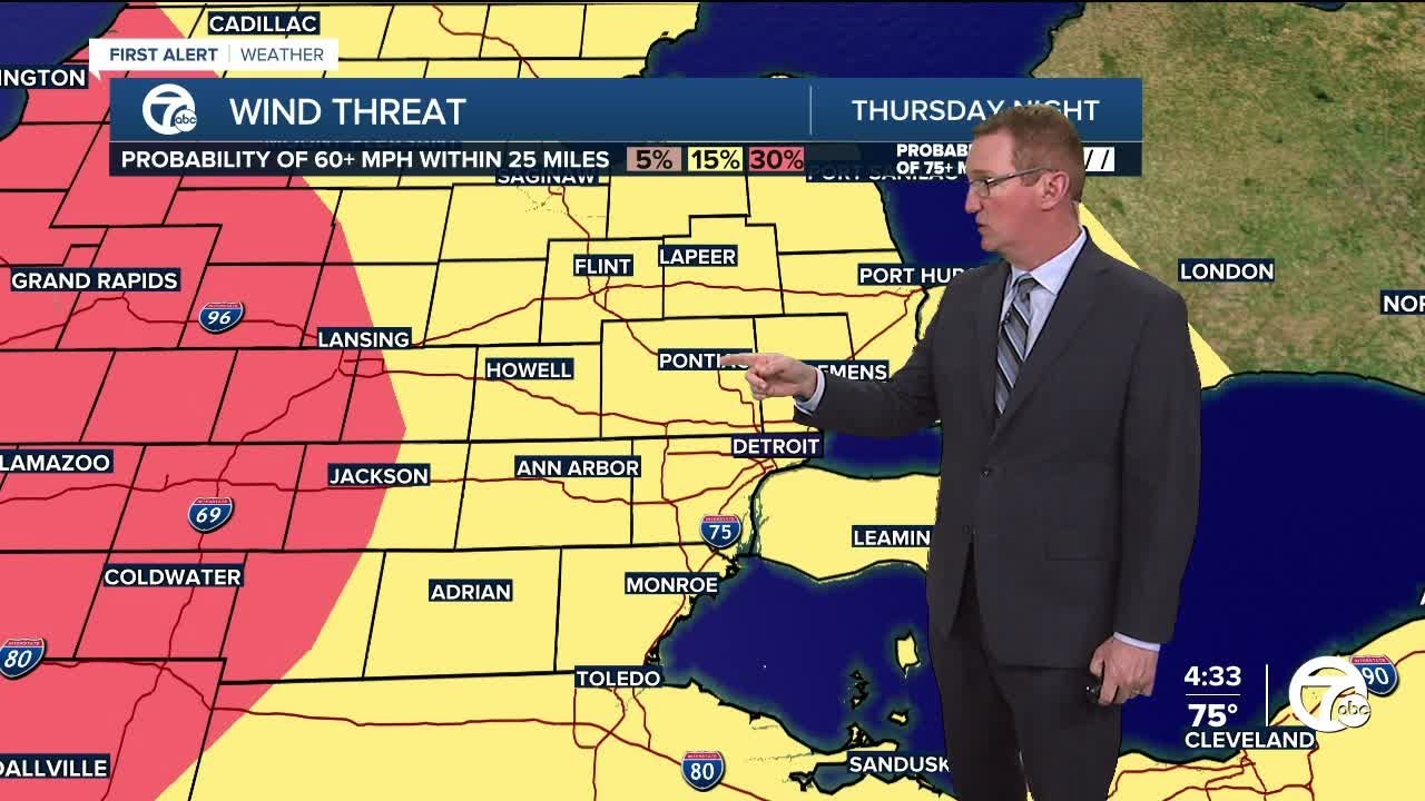 Severe storm chance Thursday night - YouTube
