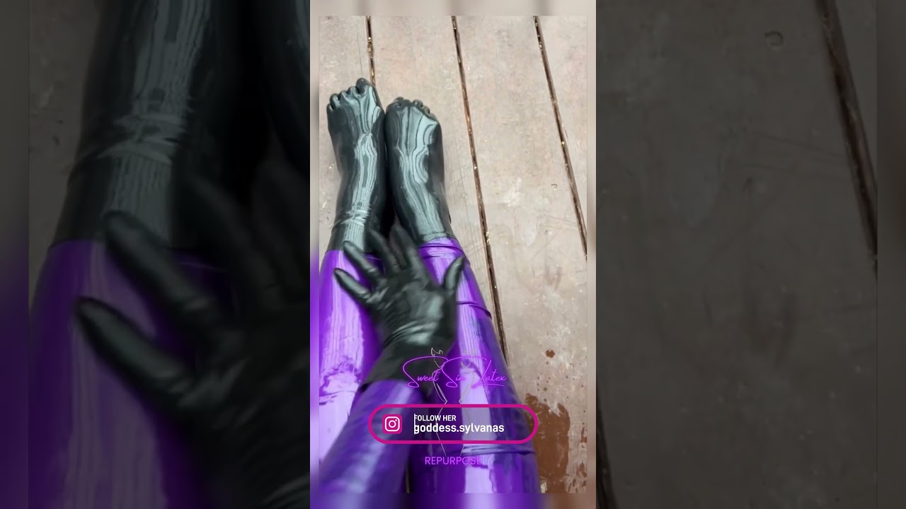 Radiant Oiled Latex Catsuit – A Must-See 💜