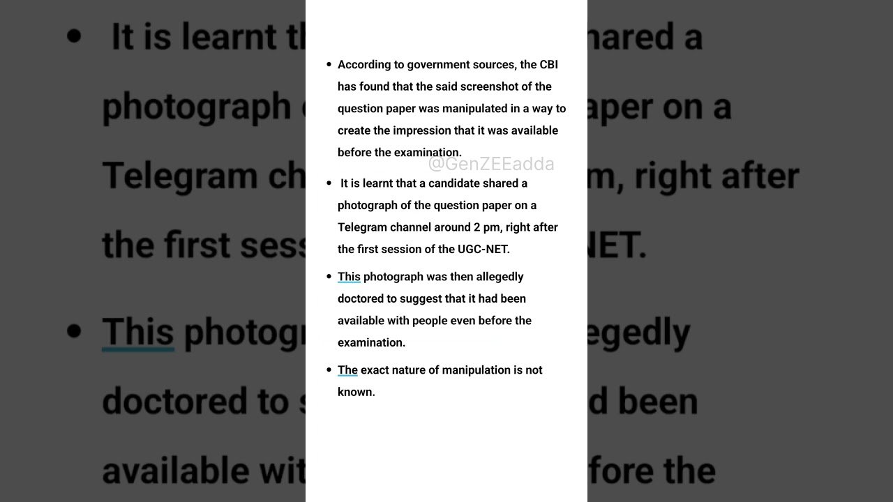 NTA 'paper leak' | Breaking news | CBI finds UGC-NET june cycle paper leak evidence | 