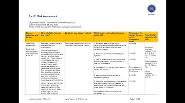 Nebosh- IG2 - Part 2: Risk Assessment - Tamil Explanation, Unit IG2: Risk assessment,  தமிழ் - New