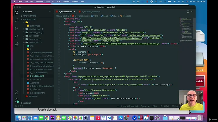 3-9  x cloak Hiding elements until Alpine finishes loading
