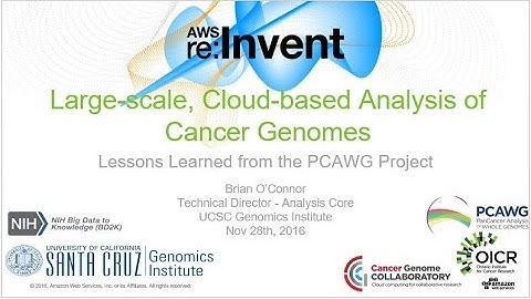 AWS re:Invent 2016: Large-Scale, Cloud-Based Analysis of Cancer Genomes (LFS304)